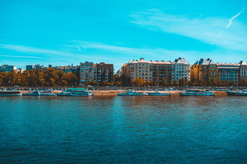 Fototapeta premium danube river with budapest in the background