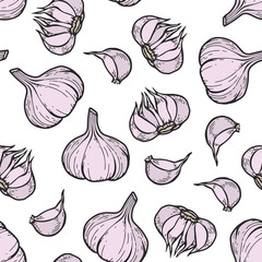 garlic seamless pattern