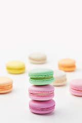 Fototapeta premium Macarons. Colorful French Macaroons Close Up