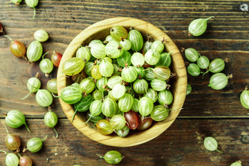 ripe gooseberry in a plate