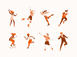 Pizza characters set