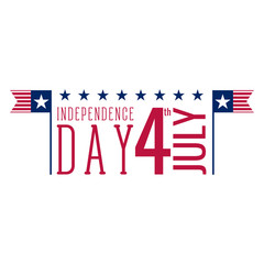 Obraz premium Happy independence day. 4th of July
