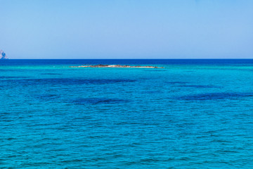 Fototapeta na wymiar Balos beach in Greece. Sea view and summer landscape.