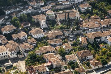 Fototapeta na wymiar view of berat historic old town in albania