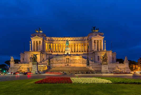 Monument Vittorio Emanuele II or Altar of the Fatherland in Rome.