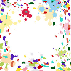 Bright colorful background with ribbons