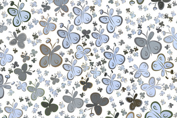 Abstract butterfly illustrations background. Cartoon, wild, nature & graphic.