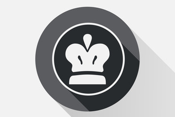 Icono negro de corona.