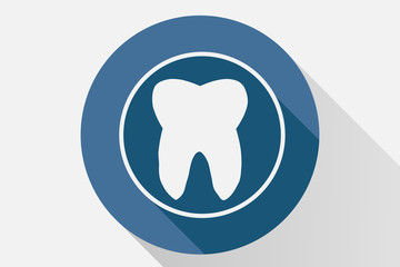 Icono azul de diente.
