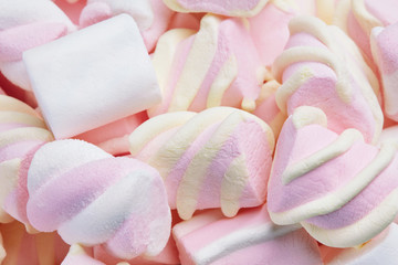 Marshmallows Candies On Background