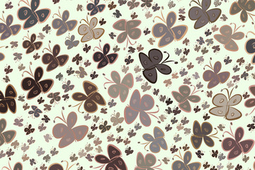 Decorative hand drawn butterfly art illustrations. Design, effect, details & shape.