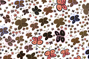 Butterfly illustrations background abstract, hand drawn. Wallpaper, vector, backdrop & wild.