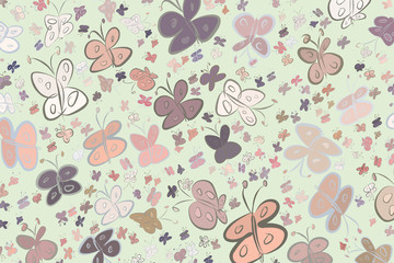 Abstract butterfly illustrations background. Shape, seamless, texture & cover.