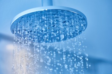 Naklejka na ściany i meble Shower water flowing