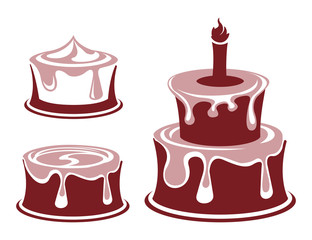 Vector cake set