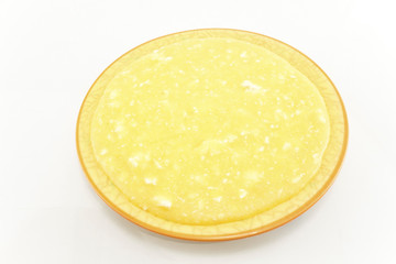 Polenta with Cheese in a Plate