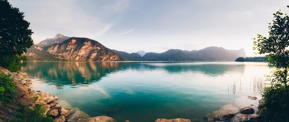 Foto op Plexiglas Lake Mondsee in Salzkammergut, Austria © mdworschak
