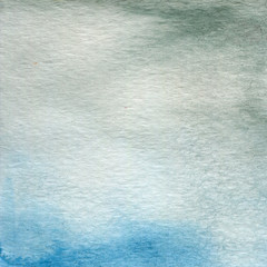 Watercolor illustration, texture. Transition, infusion of color, spreading. Blue gray.