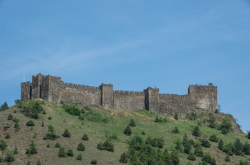 Fototapeta na wymiar Medieval fortress Maglic on mountain cliff, Serbia