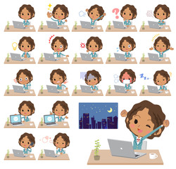 School girl Black_desk work