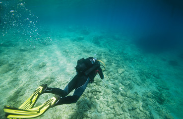 Scuba diver underwater