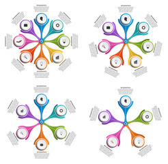 Fototapeta premium Collection infographics. Design elements. Infographics for business presentations or information banner.