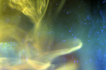 chemical experiment with paints