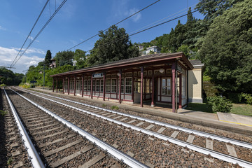 Fototapeta premium La bellissima stazione ferroviaria di Miramare - panorama triestino