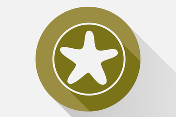 Icono amarillo de una estrella de mar.