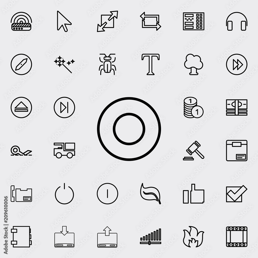 Poster circular notation outline icon. detailed set of minimalistic line icons. premium graphic design. one