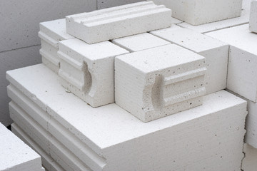 white stones or bricks at a construction site