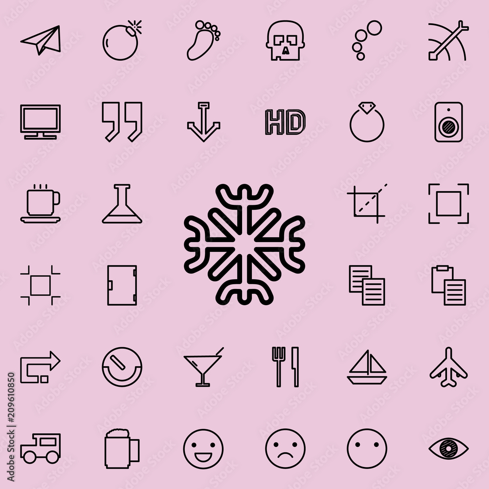 Poster snowflake outline icon. detailed set of minimalistic line icons. premium graphic design. one of the 