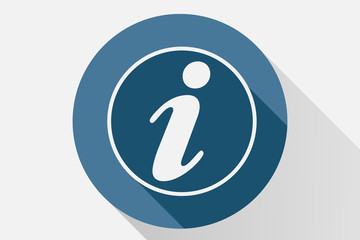 Icono azul de información.