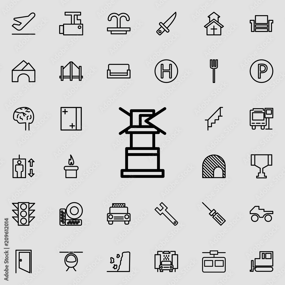 Poster lighthouse icon. detailed set of minimalistic line icons. premium graphic design. one of the collect