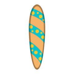 Isolated surfboard icon