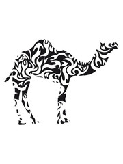cool muster design kamel silhouette umriss schwarz dromedar höcker wüste zoo