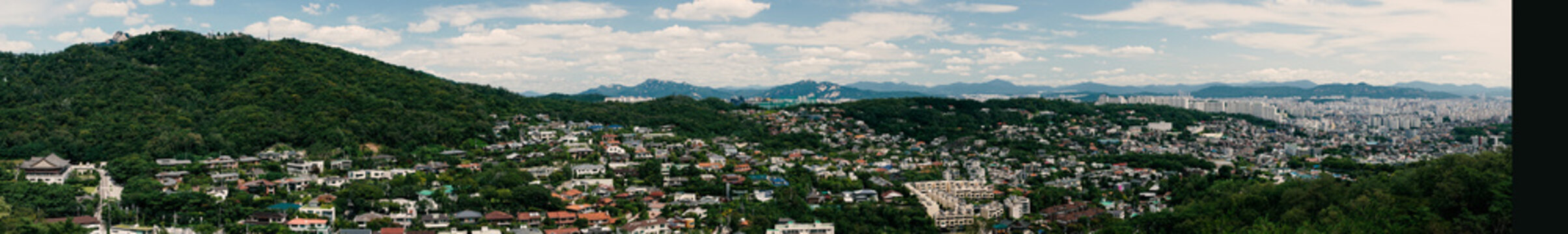 seoul south korea village panorama skyline