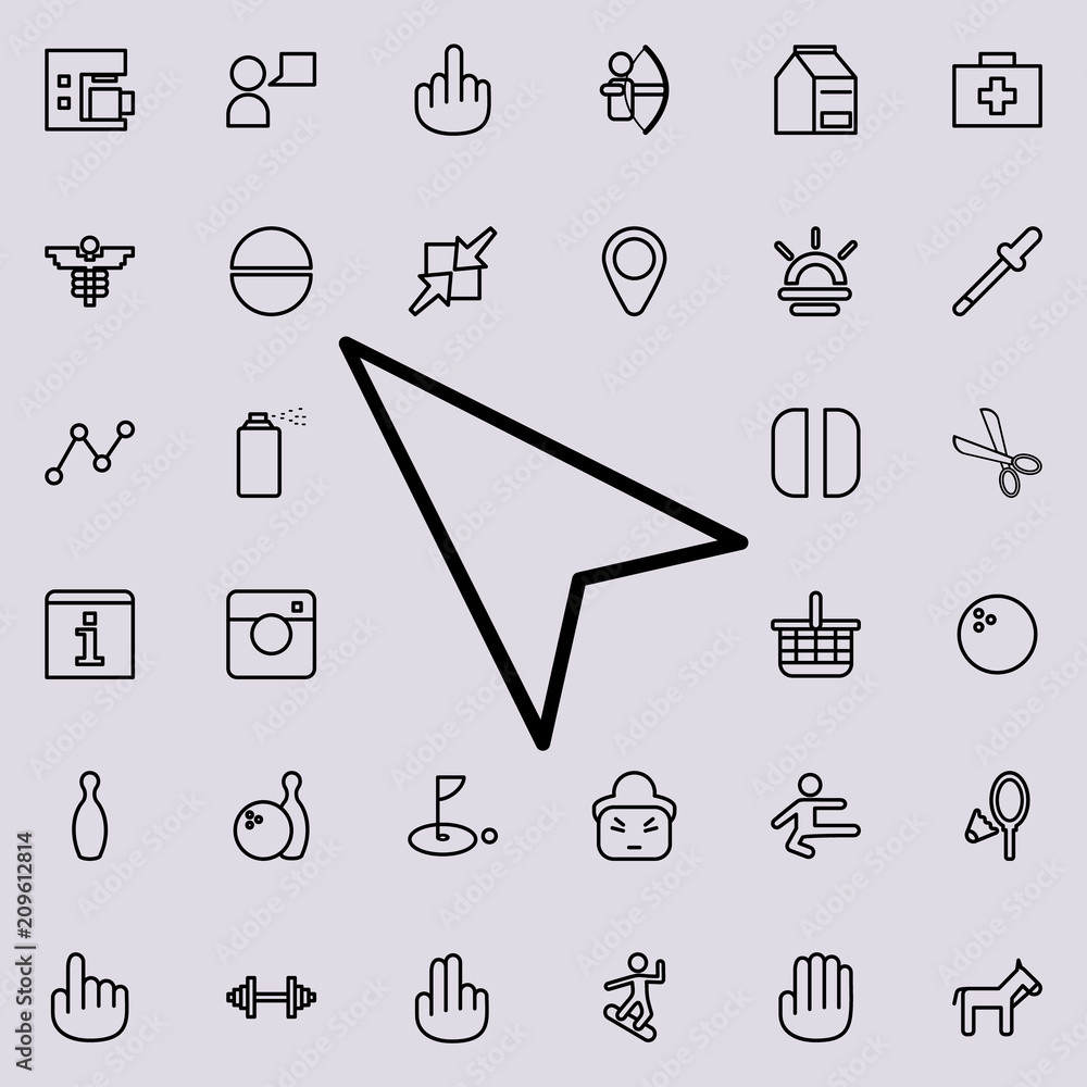 Poster cursor icon. detailed set of minimalistic line icons. premium graphic design. one of the collection 