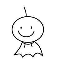 てるてる坊主糸(線画)