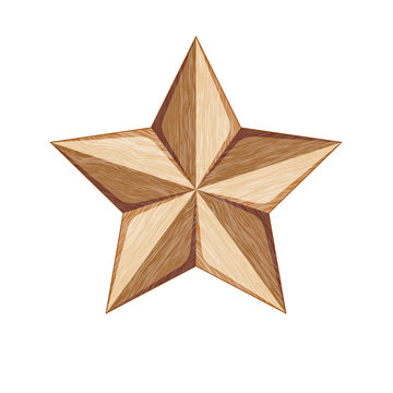 Wood Star illustration
