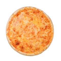 Pizza cheese on a white background