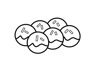 タコヤキ青のり(線画)