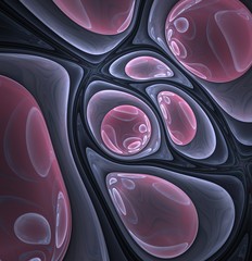 Surreal fractal with rounded shapes