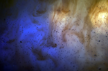 chemical experiment with paints