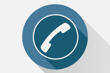 Icono azul de un tel&eacute;fono.