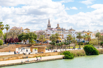 views to Triana neighborhood at Seville, Spain