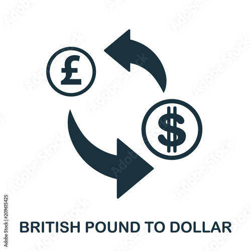 British Pound To Dollar Icon Mobile App Printing Web Site Icon
