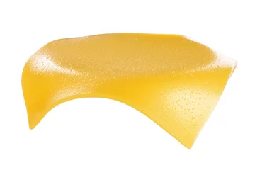 Deurstickers slice of cheese isolated © Kuzmick