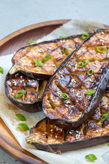 Grilled eggplant with Miso Glaze,nasu dengaku