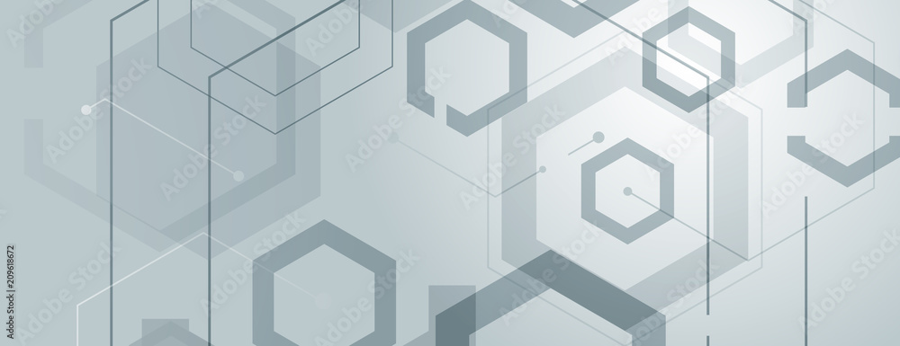 Aufkleber Abstract geometric background with gexagon shapes